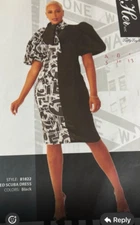 TALLY TAYLOR  DRESS/RETAIL$160/SIZE M/LENGTH 40/NEW WITH TAG/BLACK/stretch