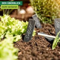 8X Pflanzschilder Schiefer, Stecketiketten + Kreide ÖKo