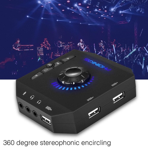 Professional Computer USB Sound Card 7.1 Channel Audio Adapter For PC Laptop D - 第 4/9 張圖片