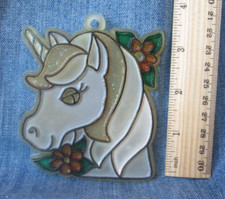 Vintage Suncatcher UNICORN Ornament All Plastic SA11