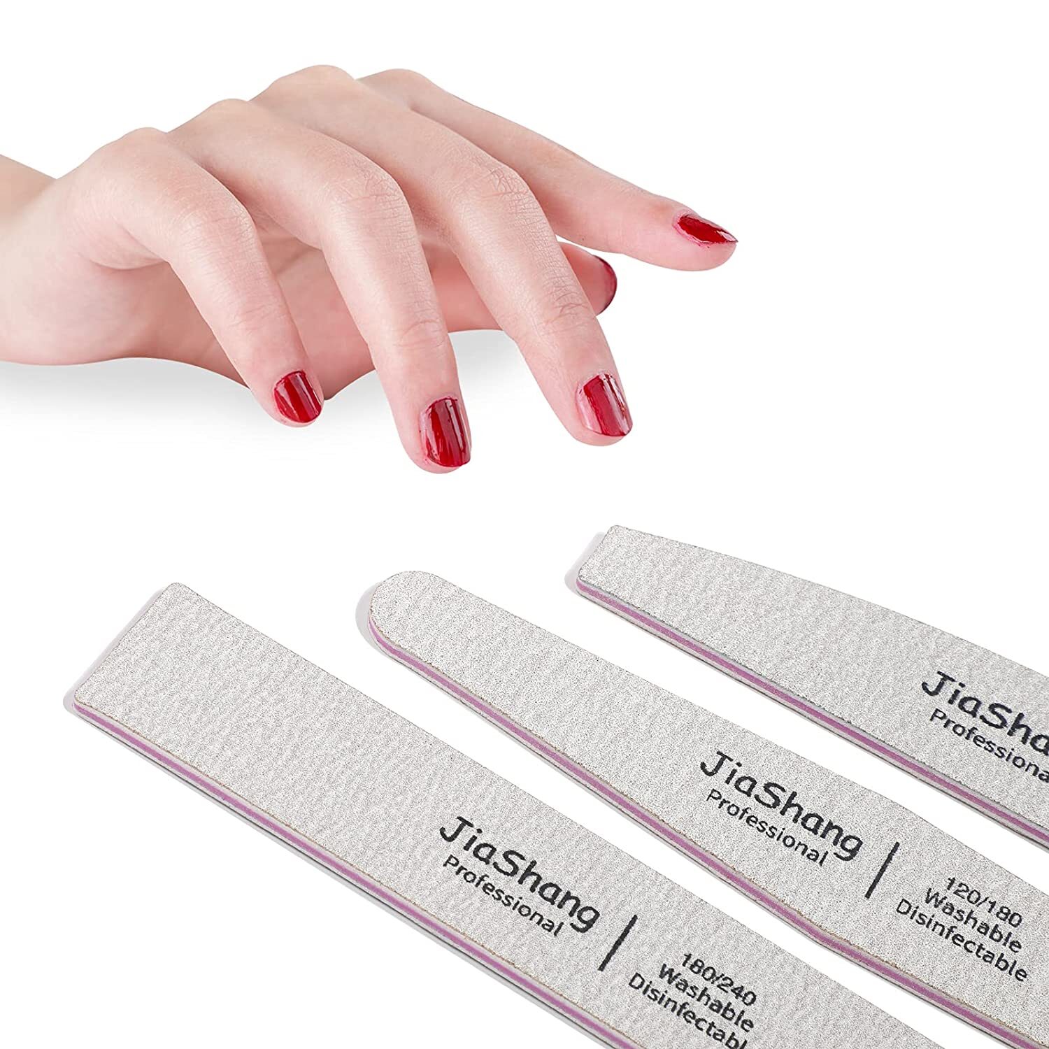 Professional Reusable Nail Files 15PCS Emery Board Washable Double