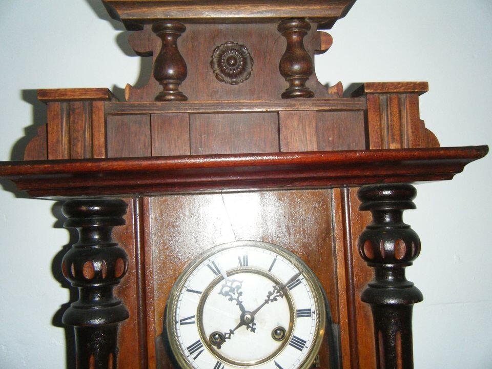 Antique Victorian Vienna Chiming Wall Clock with Horse on Top eBay