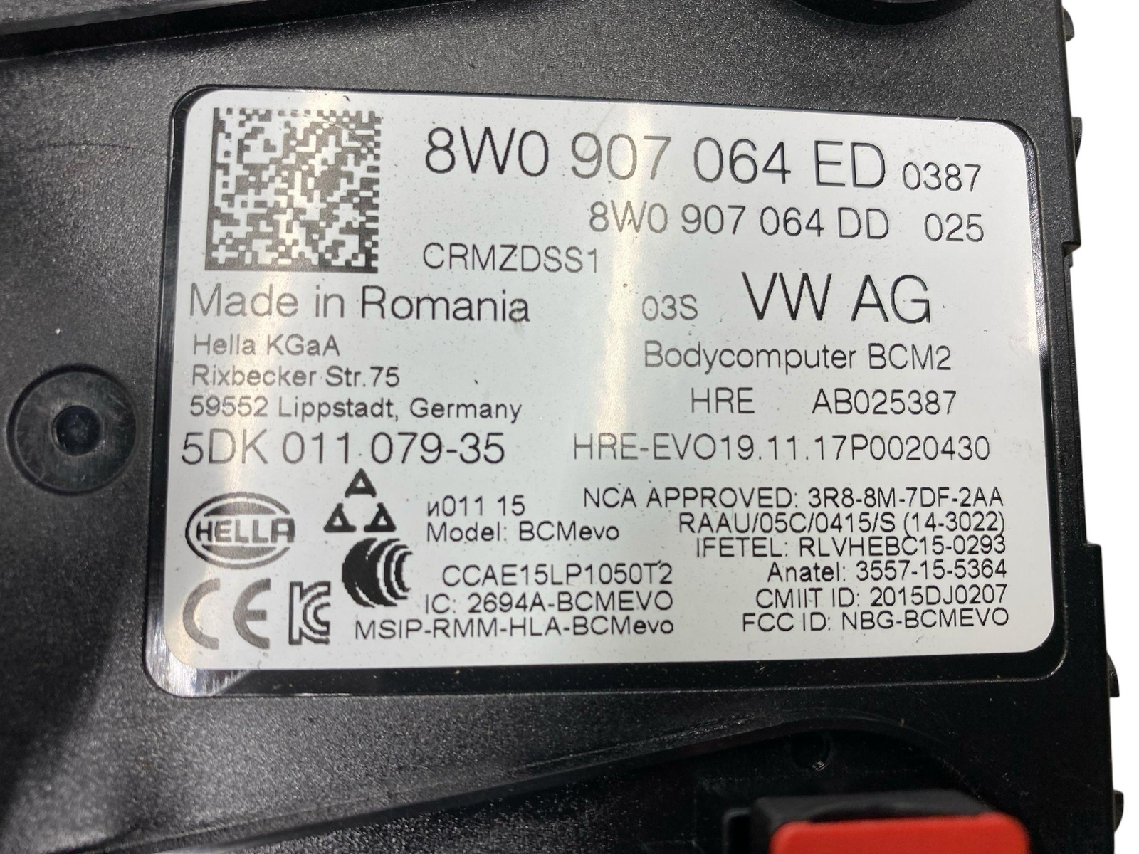 2016 - 2020 BENTLEY BENTAYGA OEM BCM2 COMFORT SYSTEM BODY CONTROL MODULE UNIT