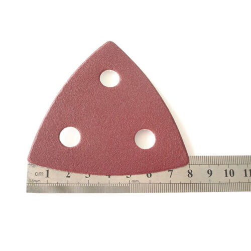 80*80*80mm 3 Holes Red Triangle Sanding Pads Hook Loop Sandpaper 40-2000 Grit - Picture 2 of 7