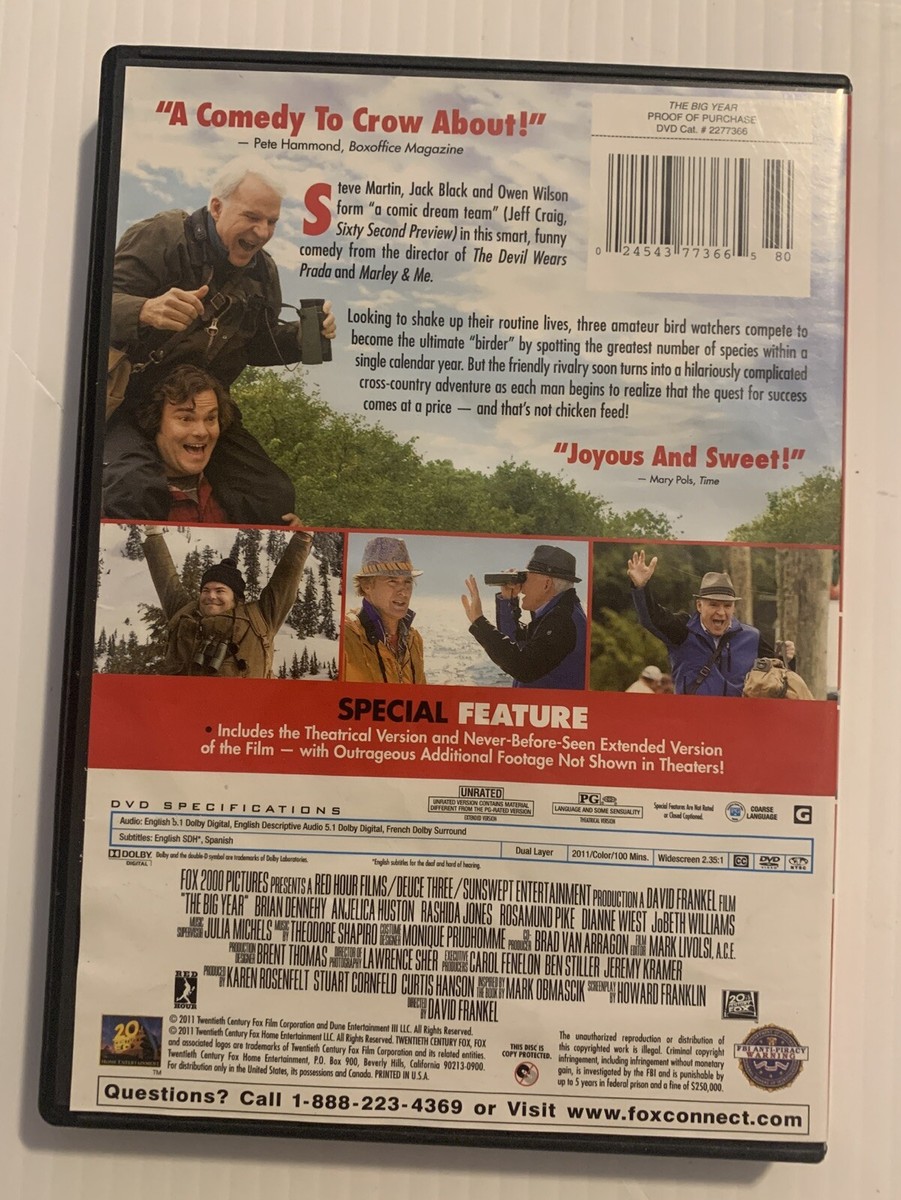 The Big Year - DVD By Steve Martin,Jack Black,Owen Wilson