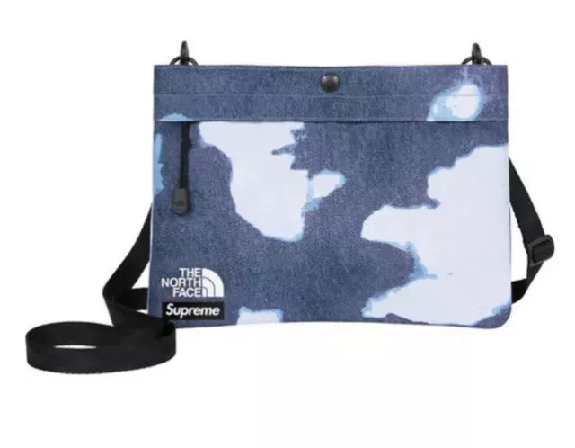 SUPREME/ THE NORTH FACE TNF BLEACHED DENIM PRINT SHOULDER BAG/ OS 