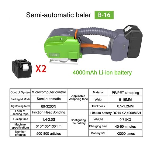 New Electric Strapping Machine Banding Packing Tool for PET PP Belt Wrapping - Picture 11 of 13