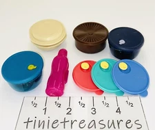 Tupperware Magnet Set Of 6 Mini Ultra Serve measure Canister Tinietreasures