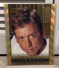1997 Donruss Studio 8x10 Gold Portrait Proof 966/1000 Troy Aikman #1 HOF  