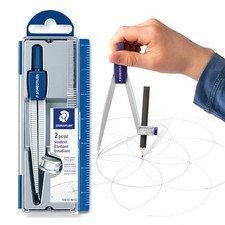 STAEDTLER Metal Drawing Compass, Geometry Tool, 4-7/8in with Multicolor