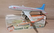 Vintage Tin Litho Passenger Plane MF 104 Friction Toy Boxed overseas air liner