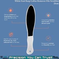 Foot File Callus Remover Scrubber Pedicure Dead Skin Tool White Hi Quality New