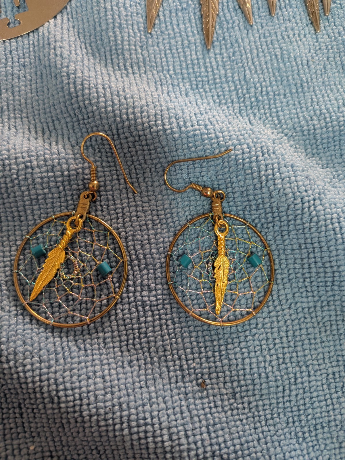 Native American Style Silver Tone earrings and tu… - image 4