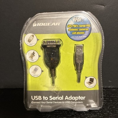 NEW Iogear USB to Serial Adapter Cable Model GUC232A Connect Device to Computer