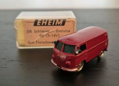 EHEIM DB Schienen Draisine VW T 1 Bus Bulli  H0 No. 452 Fleischmann OVP selten