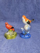Vintage Ceramic Bird Flower Frogs. Price Is For Both