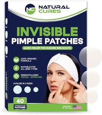Clear Hydrocolloid Acne Dot Patches 40-Count, 3 Sizes for Face Blemish Spots