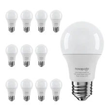 12 PACK A19 9W LED Light Bulbs 60W Equivalent 800LM 5000K Daylight Non-Dimmable