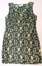 Brand New with Tags Dorothy Perkins Lime Dress With Black Lace Overlay. Size 16