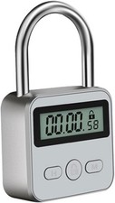 Metal Timer Lock, 99 Hour Max Timing Lock, USB Rechargeable Timer Padlock with 