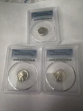 1943 P D S Lincoln Steel Cent Set PCGS Genuine Surface Plated AU Detail 3 Coins
