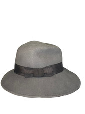 Eric Javits New York Wool Felt Fedora Hat Gra...