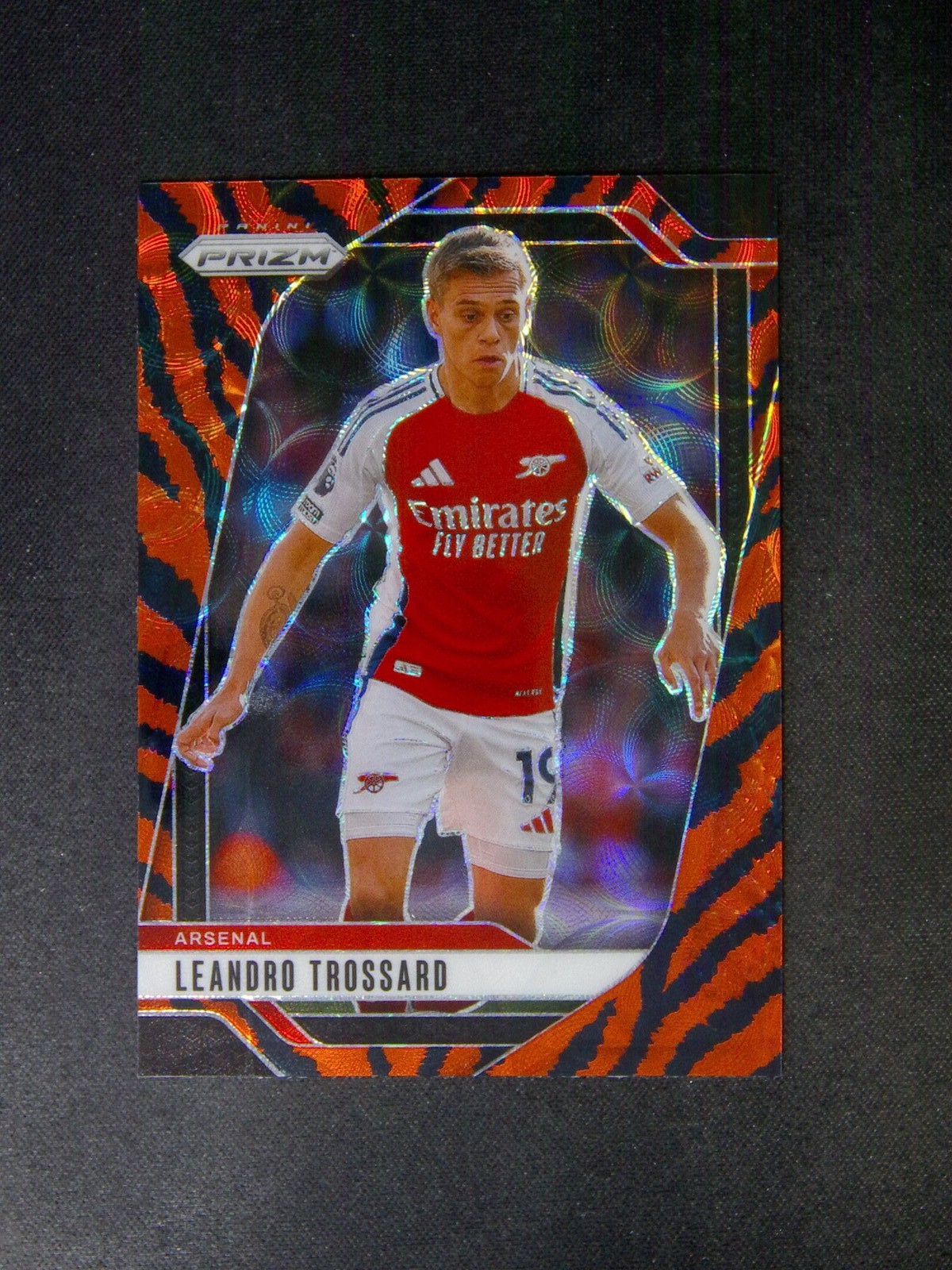2024-25 Panini Prizm Premier League Leandro Trossard Choice Zebra Arsenal #JG