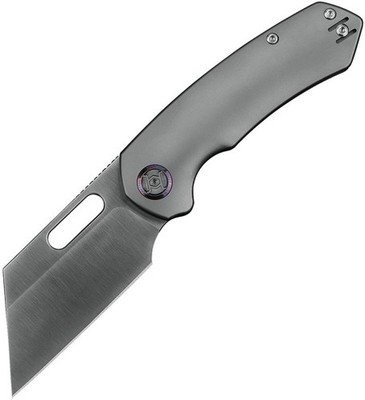 Kunwu Primo Framelock Gray Folding Knife Titanium VANCRON Steel