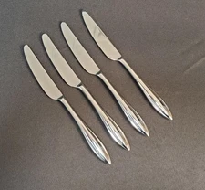 Lenox SCULPT Stainless 4 Dinner Knives Glossy 18/10 Flatware - 8 7/8 inches long