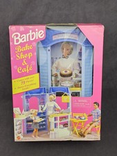 1998 Barbie Doll Bake Shop Cafe Playset 67316-93 NRFB Mattel Food Table
