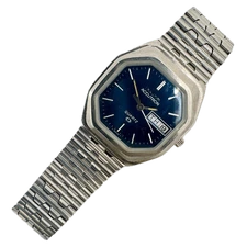 Vintage 33mm Accutron 8180 Men's Quartz Wristwatch Swiss Stainless Steel