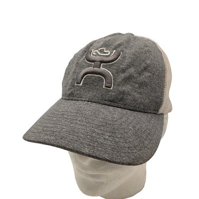 Hooey Flexfit Grey Cowboy Baseball Mesh Hat Size S/M