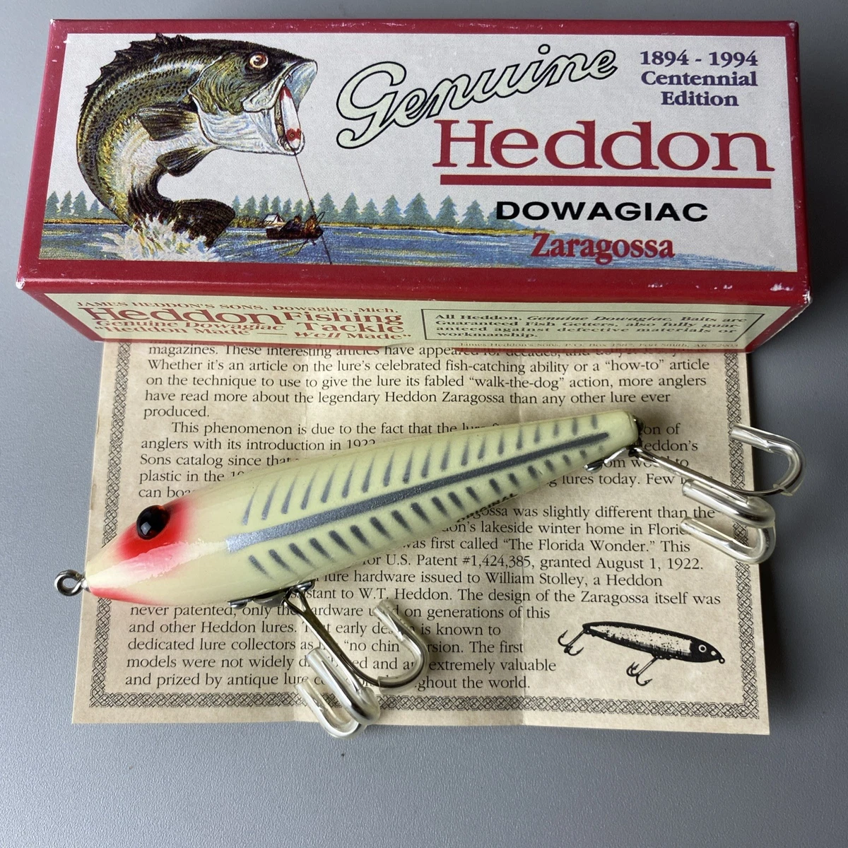 Heddon Wooden Vintage Fishing Lures Box Insert Included for sale
