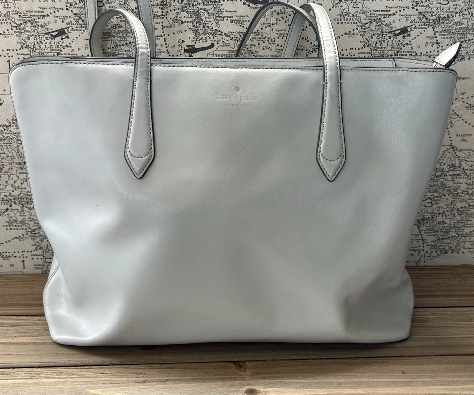 Kate Spade Marlee Large Tote White Purse Summer Business Office - Image 2 of 4
