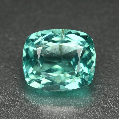 Cuscino scintillante 0,91 ct taglio 6 x 5,1 mm 100% naturale Paraiba blu Brasile apatite