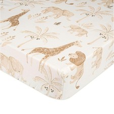 Crane Baby Safari Nursery Decor Crib Sheet, 100 Cotton Fitted Sheet for