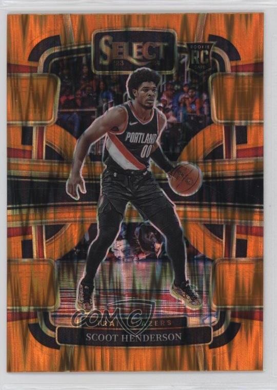 2023-24 Panini Select Concourse Orange Flash Prizm Scoot Henderson #77 12g7