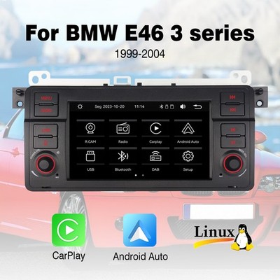 Autoradio BT CarPlay SWC AirPlay DAB BMW E46 3er Serie 1999-2004 Android Auto