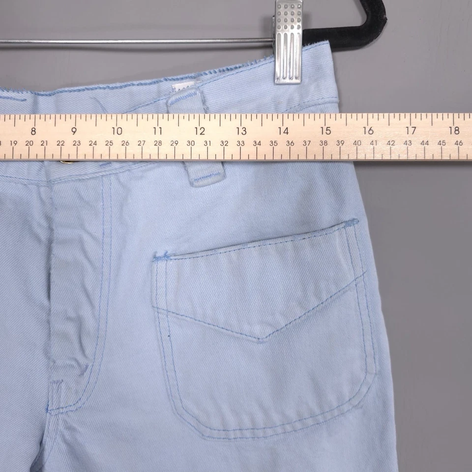 Jeans FARAH VINTAGE AÑOS 70 Flare Bell Bootcut HECHOS EN EE. UU. 30x29 Azul Sin Etiqueta de Talla Foto 2 de 4