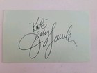 JERRY “THE KING ” LAWLER - WWF - WWE - AWA - SIGNED 3x5 Index Card USWA MEMPHIS  — photo 1