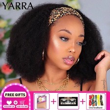 Afro Kinky Curly Headband Wig Human Hair Brazilian Curly Remy Afro Kinky Wig