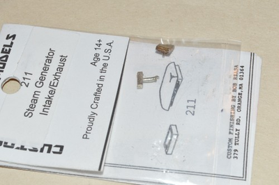 #ad HO scale locomotive PARTS metal Custom Finishes 211 steam generator intake exhau $3.00