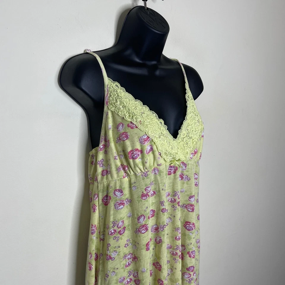 De Colección Babydoll Cami Para Mujer L/XL Amarillo Ditsy Floral Encaje Volantes Y2K Hada Boho Foto 4 de 4
