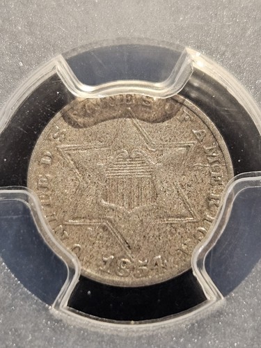 1854 Three Cent Silver 3CS - PCGS XF45 CAC certified - Picture 3 of 5