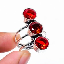 Red Garnet Gemstone Handmade 925 Sterling Silver All Size Ring For Gift