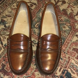 Hanover size 15 dress Brown Leather Loafers Allen Edmonds Hanover Brown Leather Moc Toe Penny Loafer  main image 4