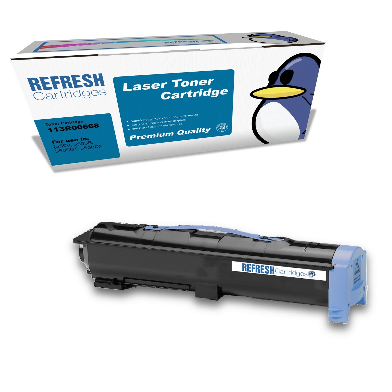 Refresh Cartridges Black 113R00668 Toner Compatible With Xerox Printers