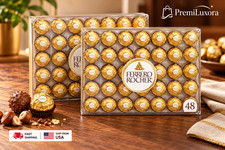 2 Packs Ferrero Rocher Fine Hazelnut Chocolates 48 ct, 21.2 oz Each, Total 96 ct
