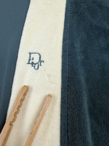 Vintage Christian Dior Morgenmantel Herren One Size Grün Robe de Chambre Gürtel Velour - Bild 8 von 24