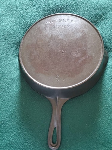 WAGNER Sidney O. Cast Iron Skillet #8 Heat Ring, Arc Logo, Circa 1895-1920 - Picture 3 of 5